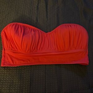Red Strapless Bikini Top